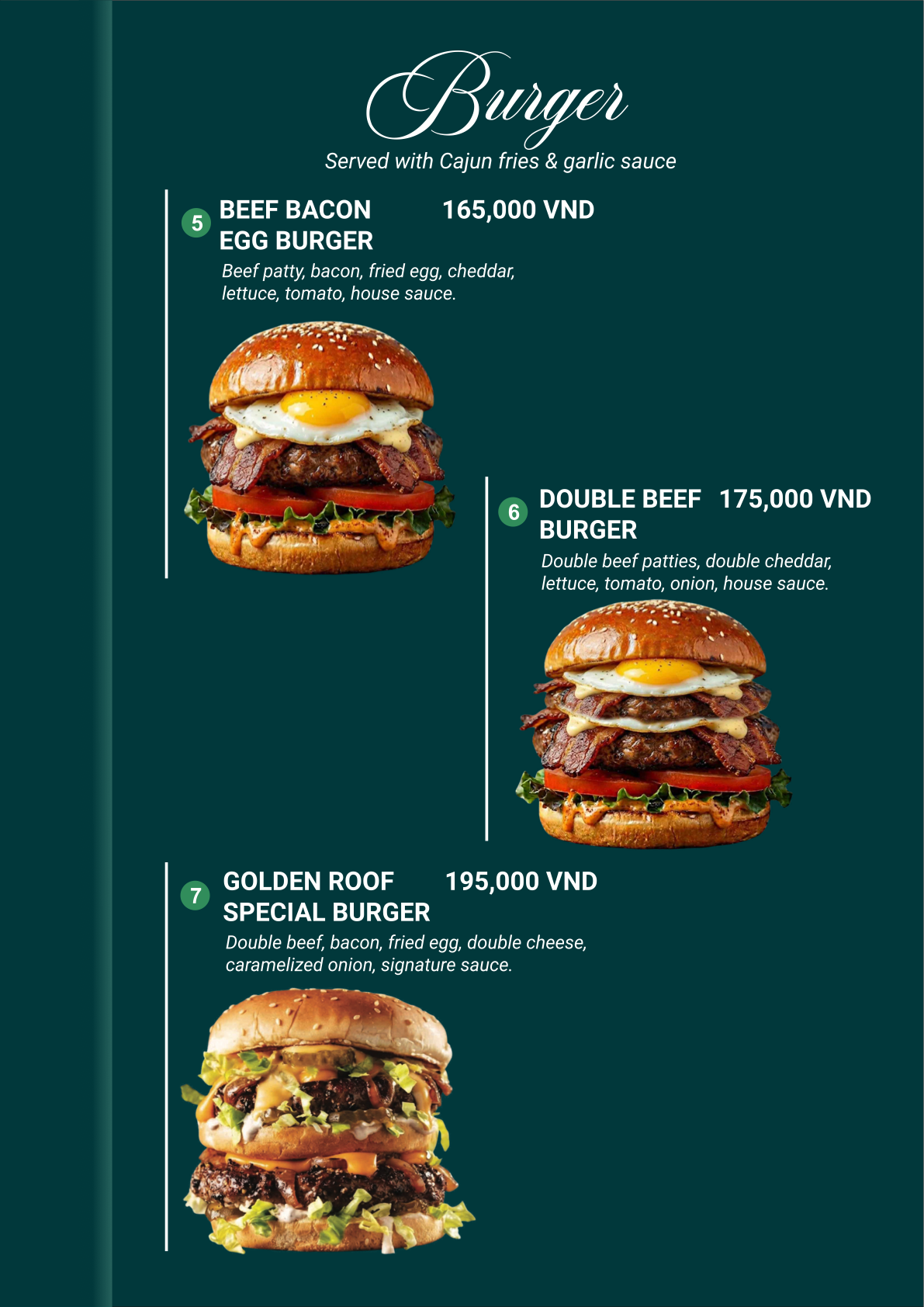 Golden Roof menu page 8